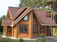 Оригинальный проект деревянного дома из бревна